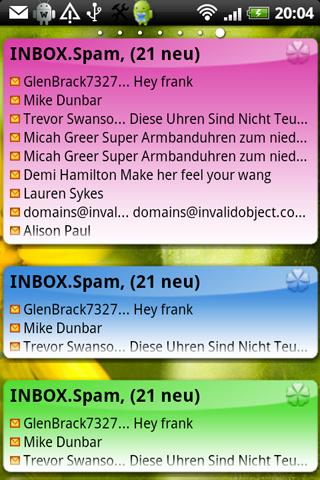   Email Widget – Capture d'écran 
