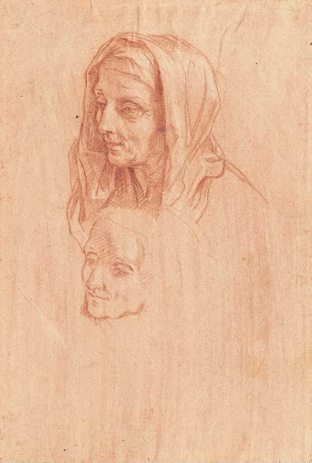 Two Studies for the Head of an Old Woman