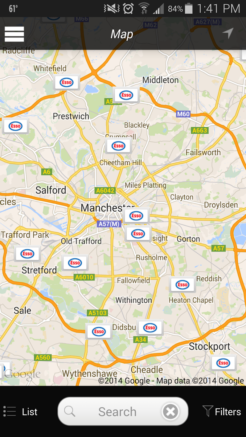 Esso Fuel Finder Screen 1
