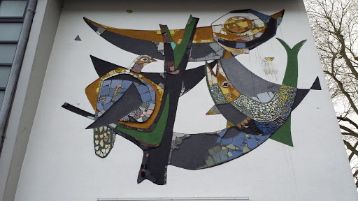 Fisch Und Vogel Mosaik
