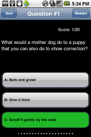 Dog Training Screen 3