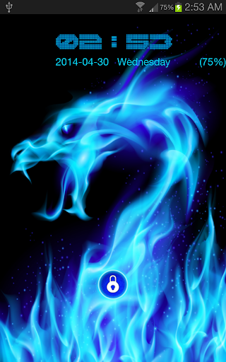 Blue Neon Dragon Go Locker