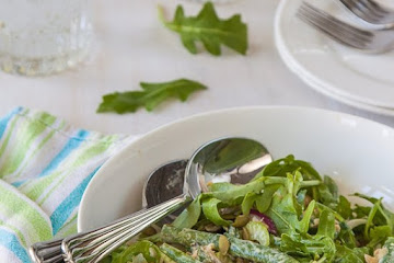 Green bean salad with yoghurt miso dressing