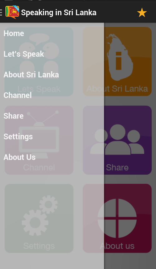 Android application Speaking In Sri Lanka screenshort