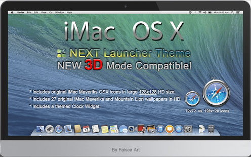 Next Launcher Theme Mac 3D