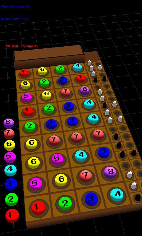 3D Mastermind Screen 2