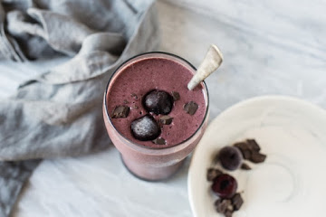 Chocolate-Cherry Vegan Protein Shake