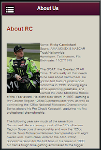 Ricky Carmichael Moto Fan App Screenshots 2