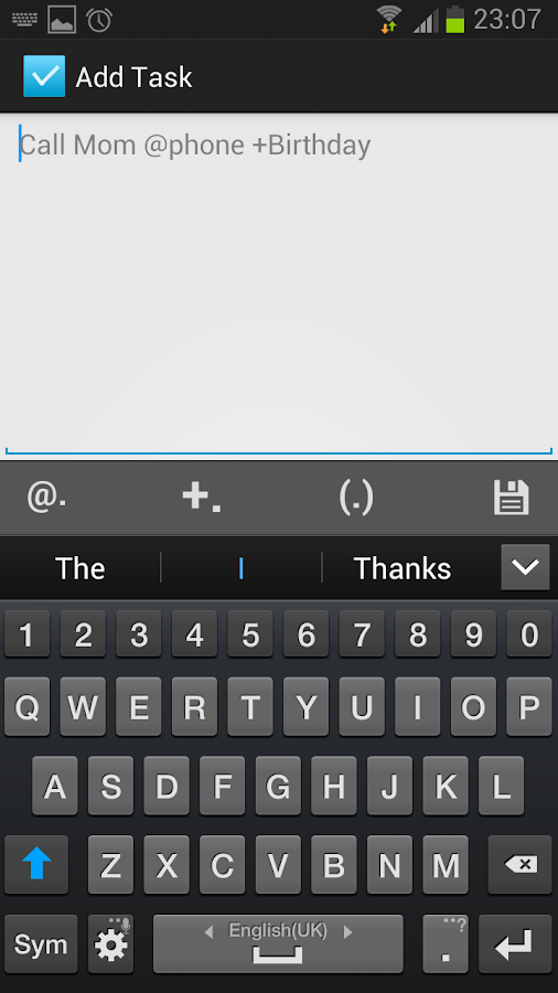    Simpletask- screenshot  