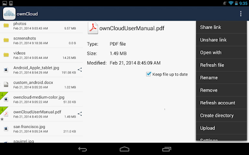 ownCloud - screenshot thumbnail
