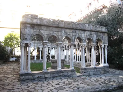 The gardens of the home of Christopher Columbus in Genoa, Italy.