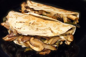 Mushrooms, Poblano and Manchego Quesadillas