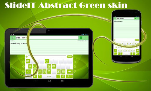 免費下載個人化APP|SlideIT Abstract Green Skin app開箱文|APP開箱王