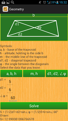 Geometry. Area. Cheatsheet.