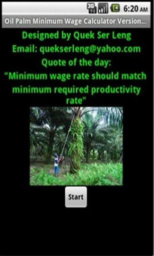 Oil Palm Minimum Wage Cal