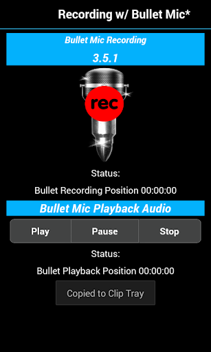 Bullet Mic Recording