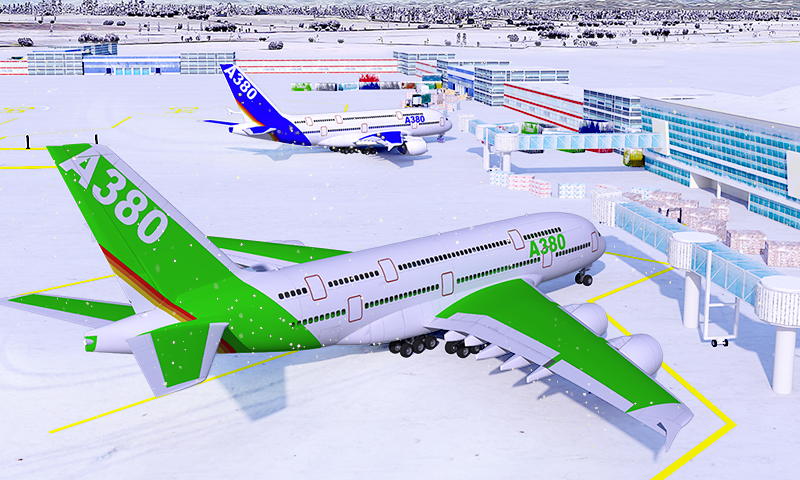 Snow Cargo Jet Landing 3D Screen 2