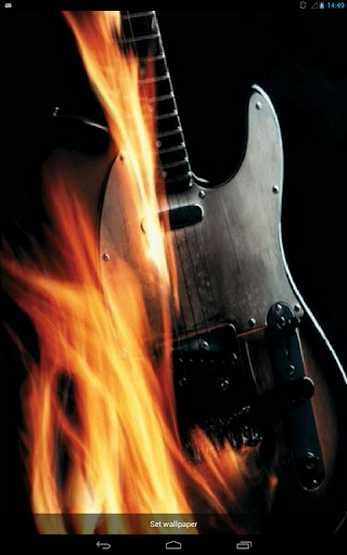 Guitar Enveloped in Flames LWP