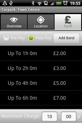 Carpark Timer Screen 3