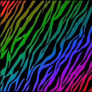 GO SMS Rainbow Zebra Theme