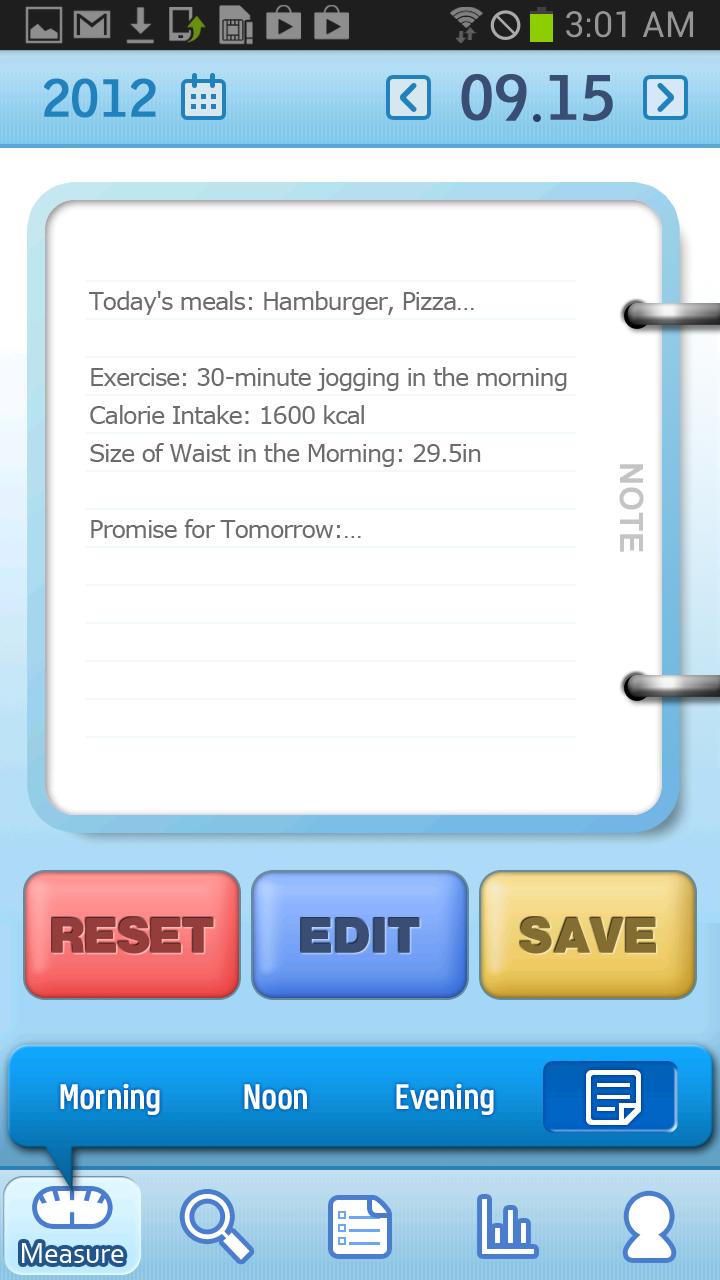 A+ Weight Manager — Track your Screen 3