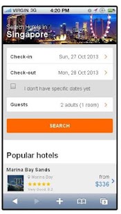 Search Hotels in Singapore Screenshots 0