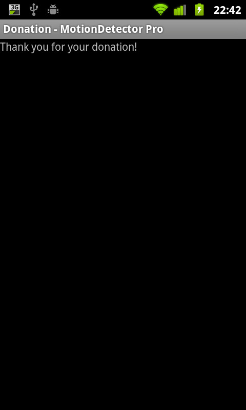 Motion Detector Pro Donation Screen 2