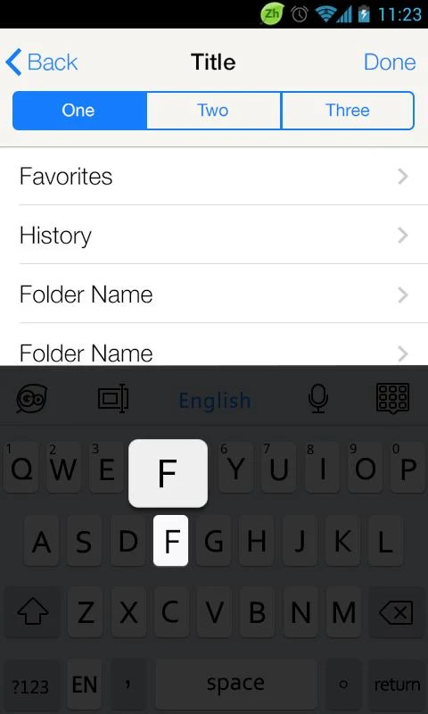 iOS7 WT. Theme for GO Keyboard - screenshot
