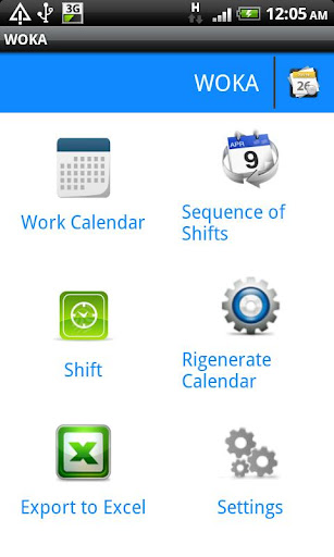 WOKA - Work Calendar