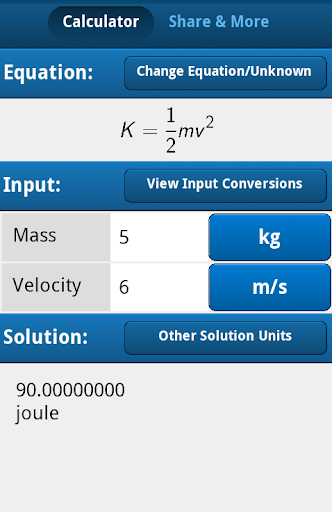 Kinetic Energy Calculator