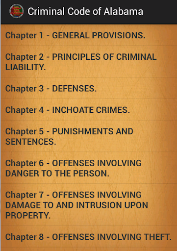 Criminal code of Alabama