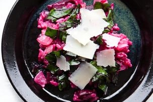 Red Beet Risotto for Two