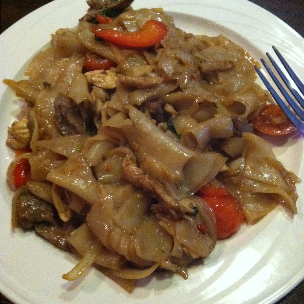 Pad Kee Mao with combination meat