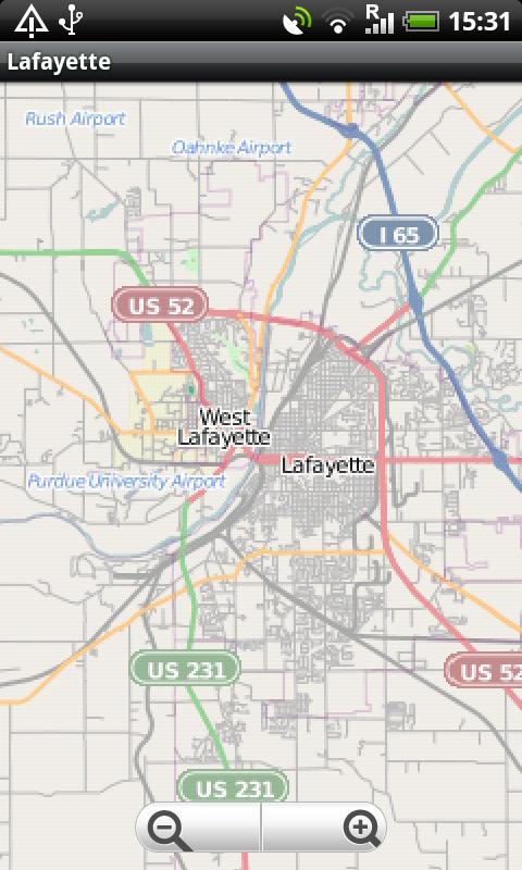 Android application Lafayette Indiana Street Map screenshort
