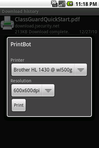 PrintBot - screenshot