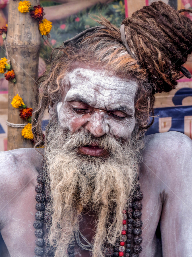 Sadhu Baba by Sumit Kar - People Portraits of Men