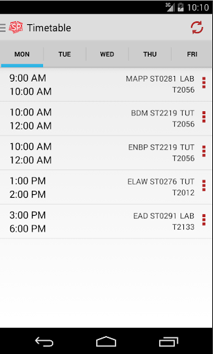 SP Timetable