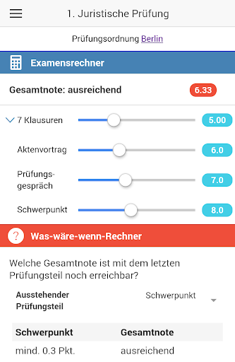 Jurix Jura Examensrechner