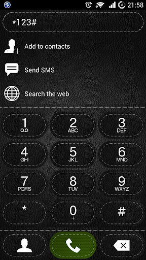 exDialer A-Black Leather theme