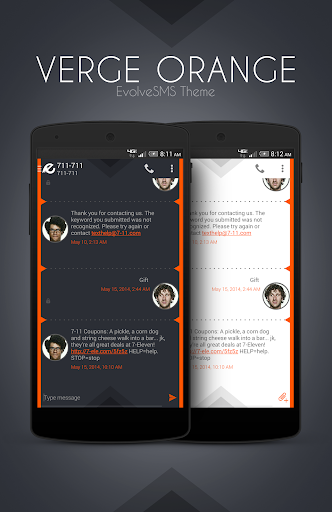 EvolveSMS Theme - Verge Orange