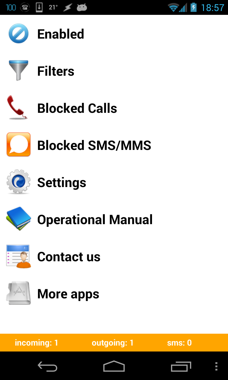Call Guard-SMS &amp; Call Blocker Screen 1