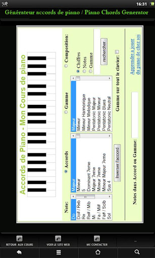 Accords de Piano générateur