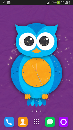 Owl Clock Live Wallpaper