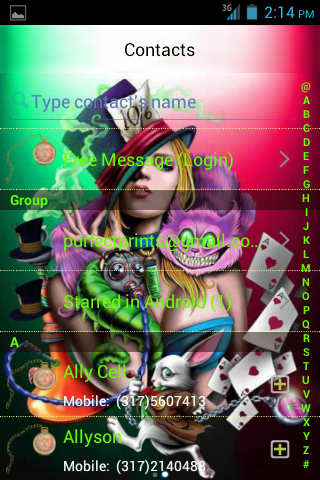 【免費個人化App】Alice Wonderland GO SMS THEME-APP點子