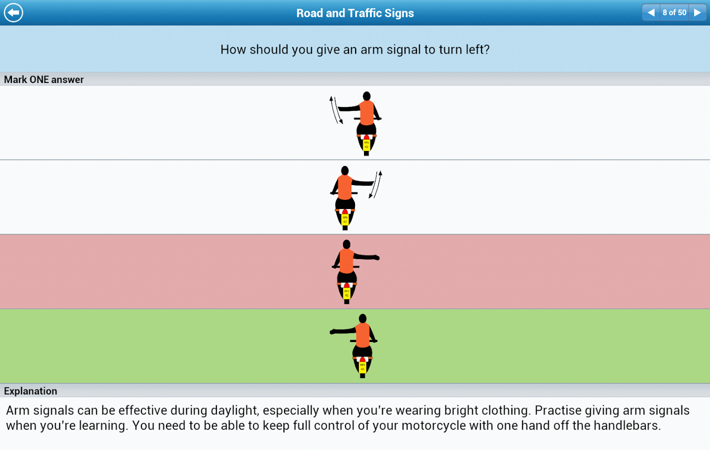 what is involved in a motorcycle theory test
