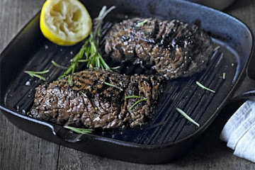 Marinated bavette steak