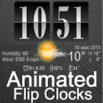 Cover Image of Download Live Wallpaper Flip Clock Tria 7.12 APK