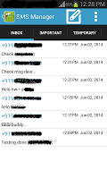 Captura de pantalla de SMS Manager APK #2