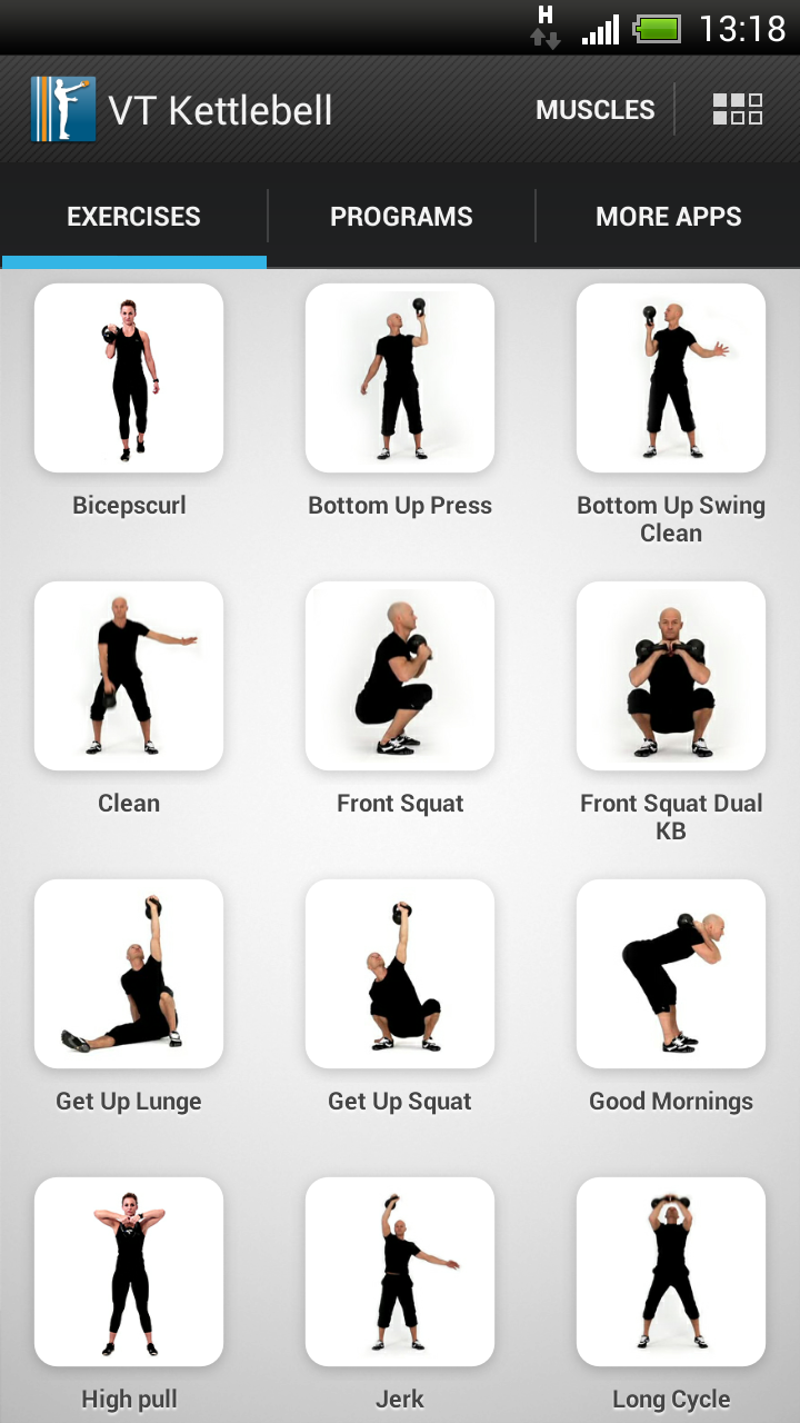 Android application Stark Kettlebell screenshort