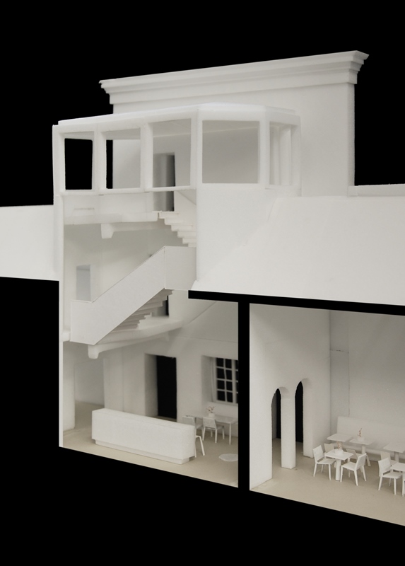 Maquette Joris-stairs and museum café